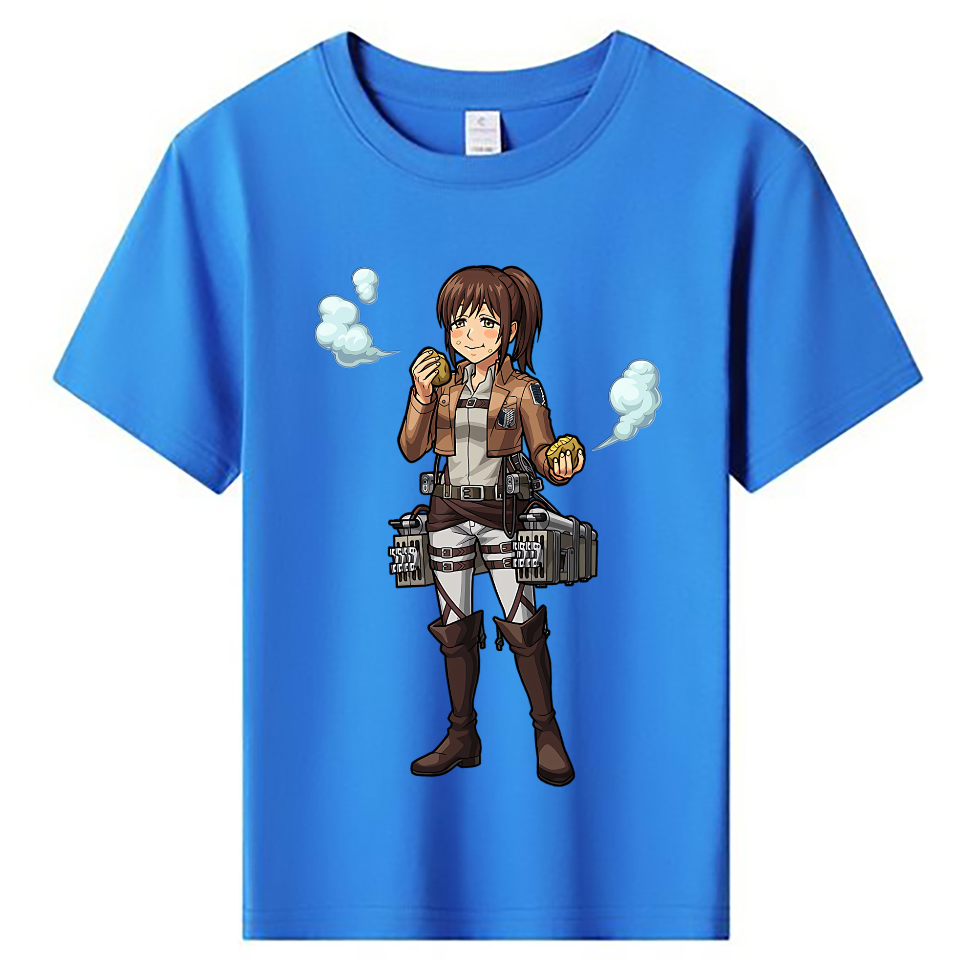 （画像用） 進撃の巨人 サシャ·ブラウス Attack on Titan Sasha Blaus 綿100％キッズTシャツ（フロントプリント）